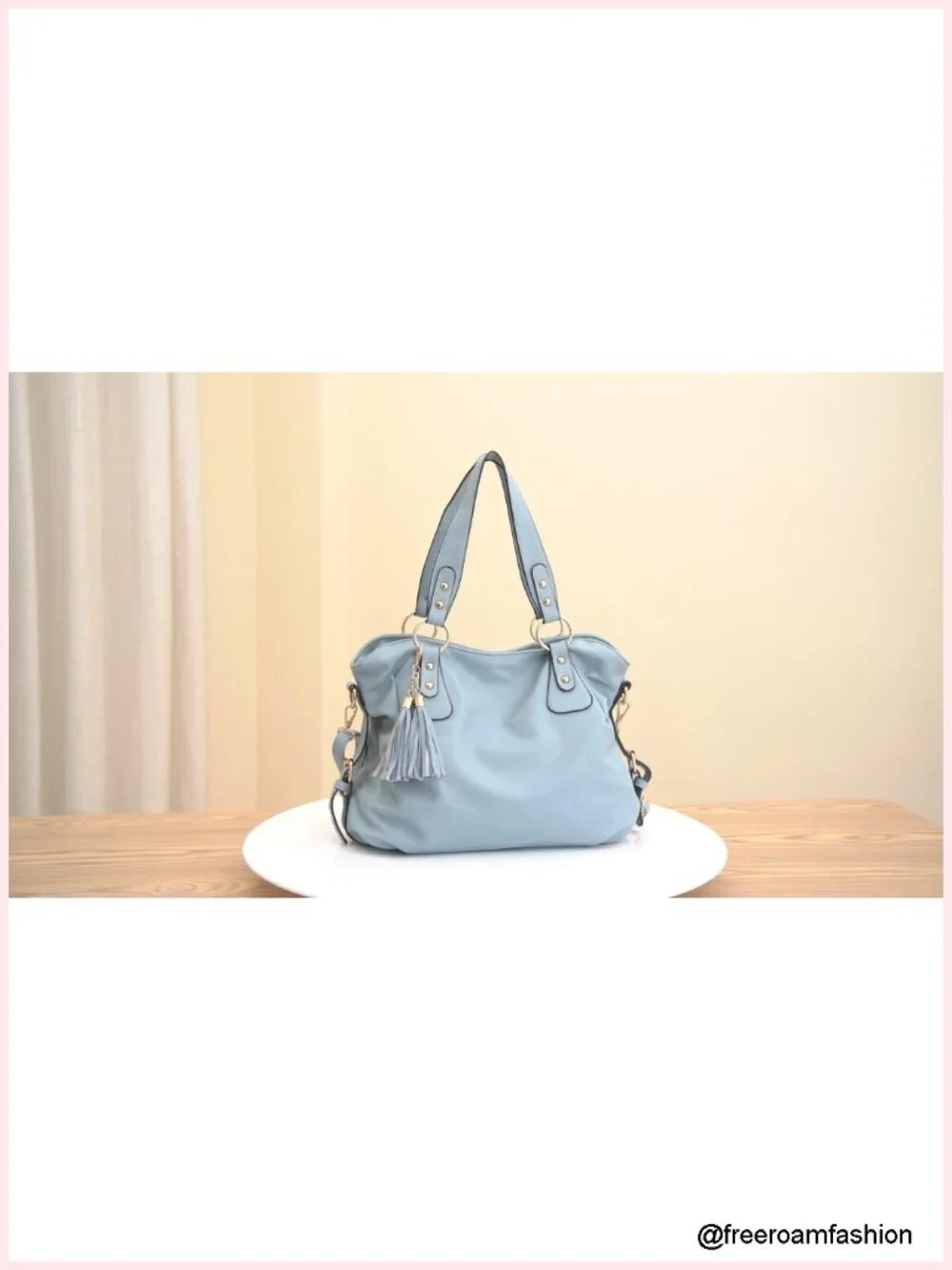 Fashion Handbag Hobo Tote Purse Set 4pcs Soft PU Leather Large Capacity